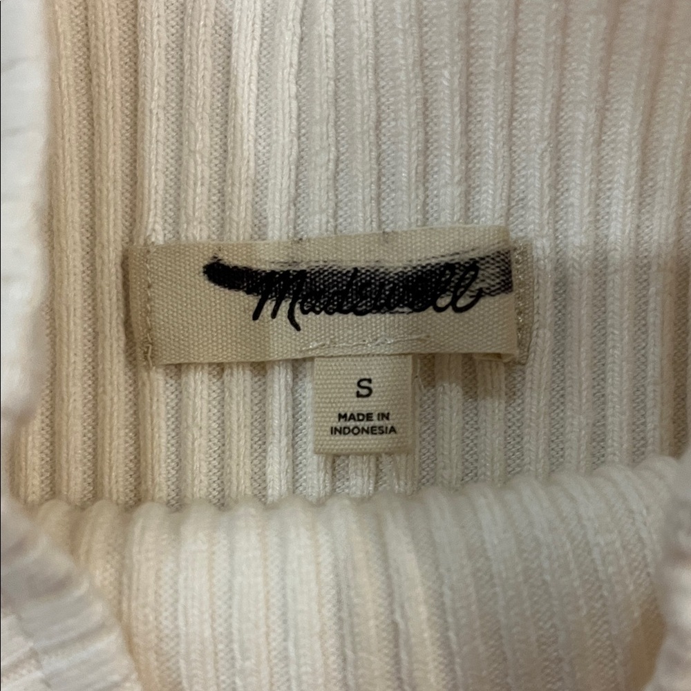 Madewell Ribbed Cream Tank Top - Picture 2 of 3